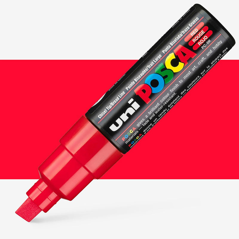 Uni Posca Markers 8.0mm Bold Chisel Tip PC-8K