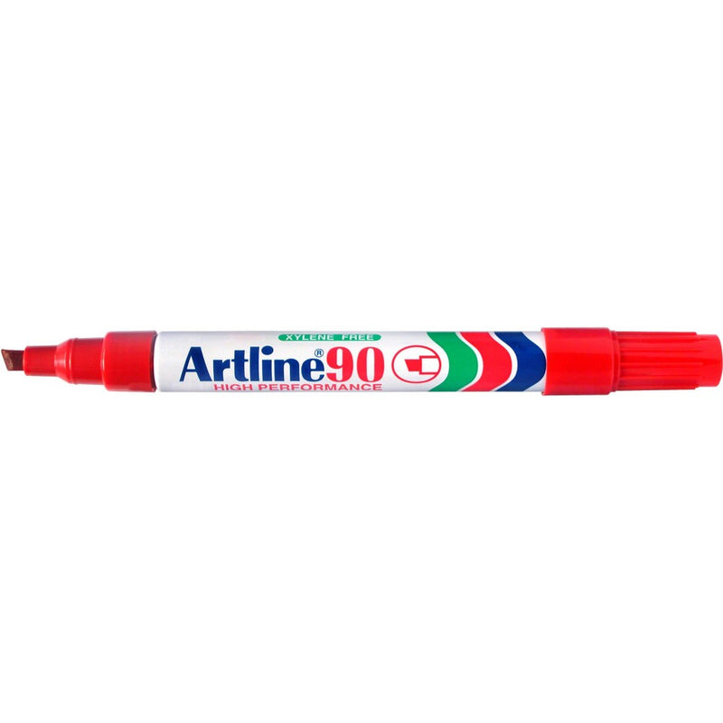 artline 90 permanent marker 5mm chisel nib box of 12