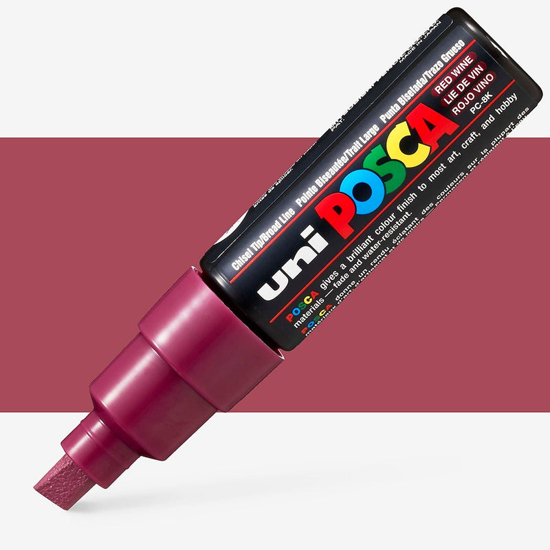 Uni Posca Markers 8.0mm Bold Chisel Tip PC-8K