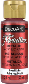 Decoart Dazzling Metallics Paint 2oz 59ml#Colour_ROYAL RUBY