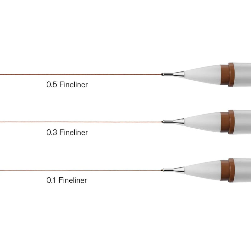 Winsor & Newton Fineliners Sepia Set of 3