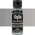 Decoart Stylin Multi Surface Fashion Acrylic Craft Paint 2oz#Colour_METALLIC SILVER