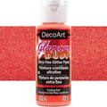 Decoart Glamour Dust Glitter Craft Paint 2oz 59ml#Colour_SIZZLING RED