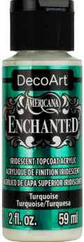 Decoart Americana Enchanted Iridescent Topcoat 2oz #Colour_TURQUOISE