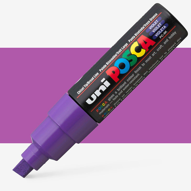 Uni Posca Markers 8.0mm Bold Chisel Tip PC-8K