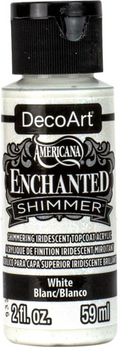 Decoart Americana Enchanted Shimmer Topcoat Paints 59ml#Colour_WHITE