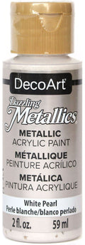 Decoart Dazzling Metallics Paint 2oz 59ml#Colour_WHITE PEARL