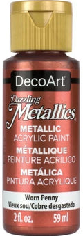 Decoart Dazzling Metallics Paint 2oz 59ml#Colour_WORN PENNY