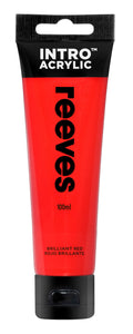 Reeves Intro Acrylic Paint 100ml#Colour_BRILLIANT RED