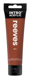 Reeves Intro Acrylic Paint 100ml#Colour_BURNT SIENNA