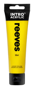 Reeves Intro Acrylic Paint 100ml#Colour_LEMON YELLOW