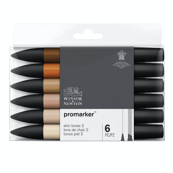 Winsor & Newton Promarker Skin Tones Set #2 Set Of 6