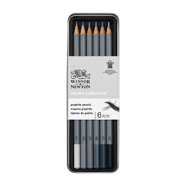 Winsor & Newton Studio Graphic Pencil Tin of 6