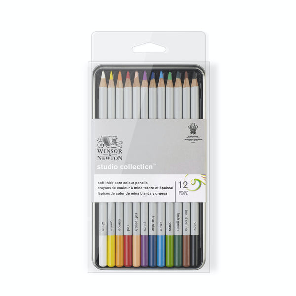 Winsor & Newton Studio Coloured Pencil Tin#pack size_PACK OF 12