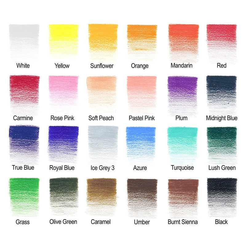 Winsor & Newton Studio Coloured Pencil Tin of 24
