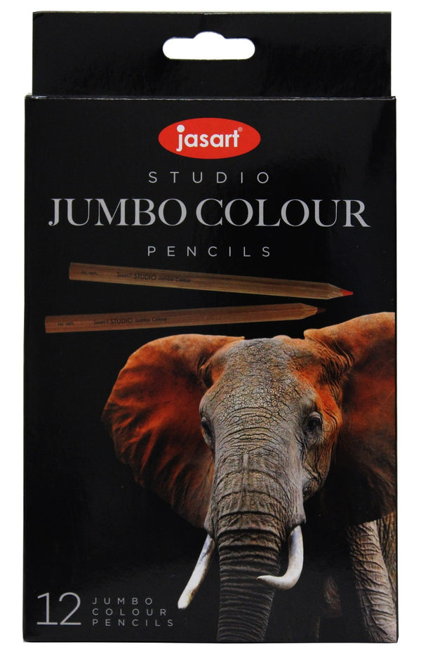Jasart Studio Jumbo Colour Pencil Assorted#Pack Size_PACK OF 12