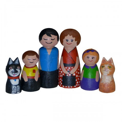 Boyle wooden doll family paint kit