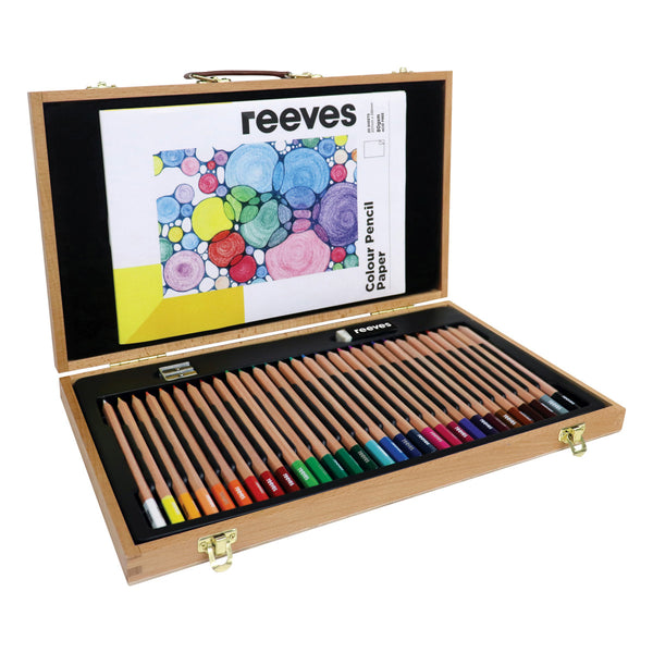 Reeves Colour Pencil Wood Box Set Of 34