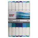 Kent Spectra Graphic Design Marker Ocean Set Of 6