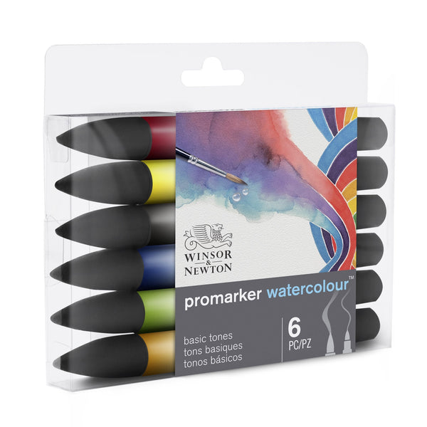 Winsor & Newton Promarker Watercolour Set Of 6 Basic Tones