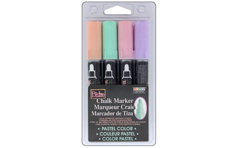 Marvy Bistro Chalk Marker 483 Chisel Set Of 4