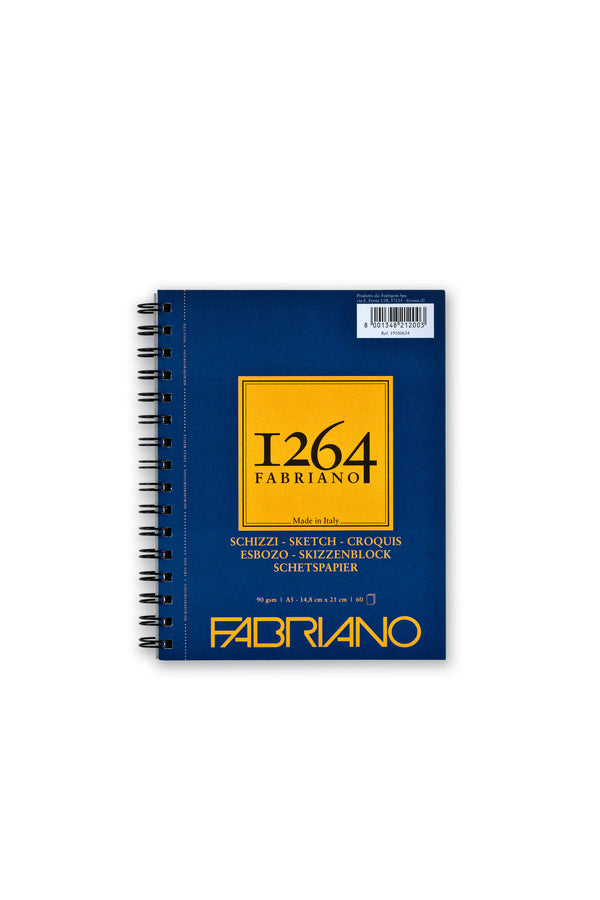 Fabriano 1264 Sketch Pad Spiral (Long Side) 90gsm#Size_A5