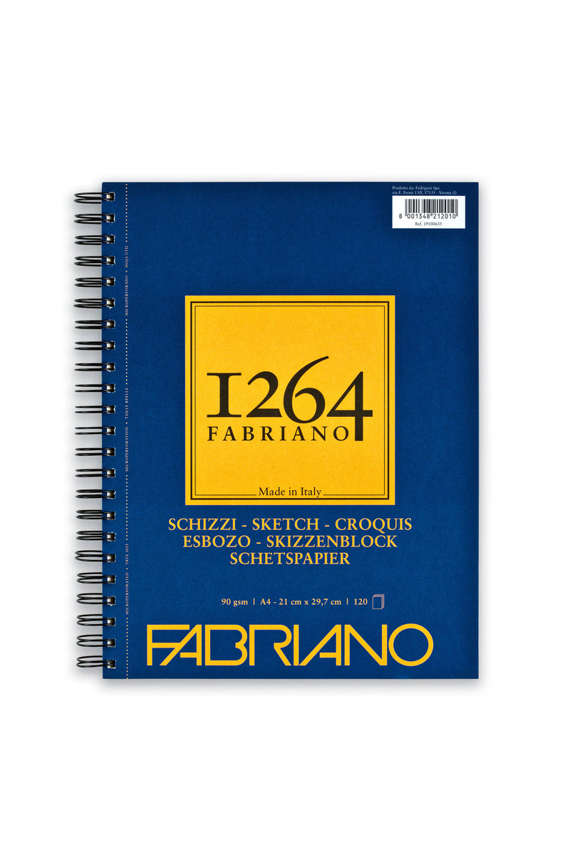 Fabriano 1264 Sketch Pad Spiral (Long Side) 90gsm