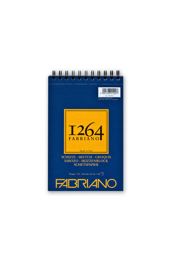 Fabriano 1264 Sketch Pad Spiral (Short Side) 90gsm#Size_A5
