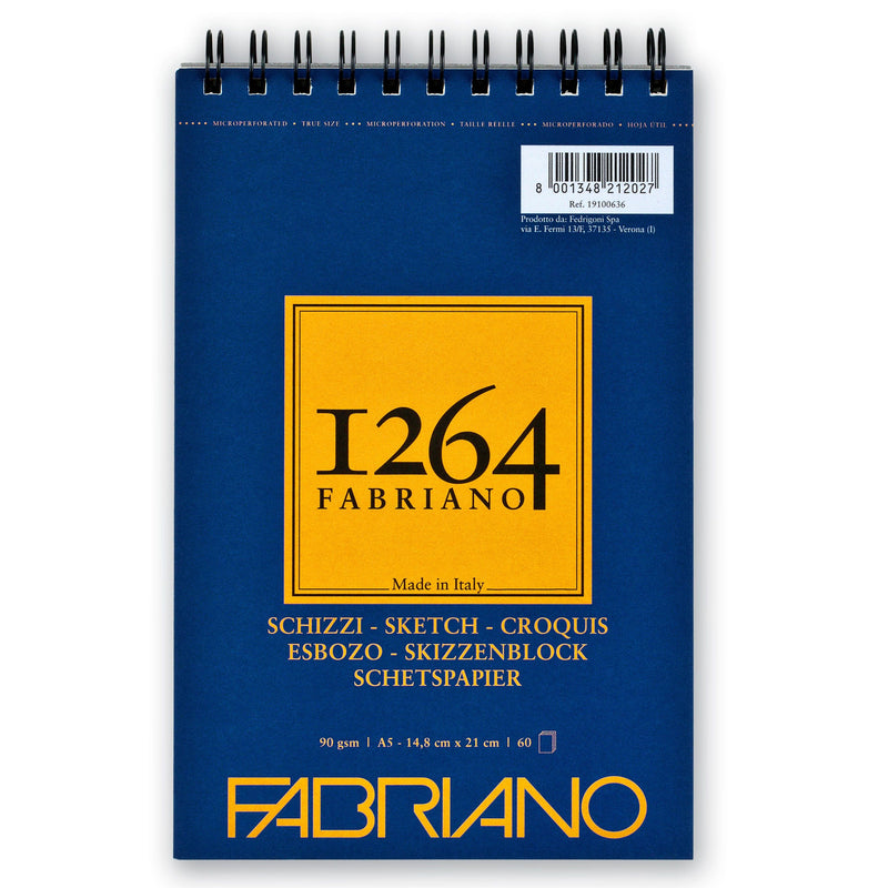Fabriano 1264 Sketch Pad Spiral (Short Side) 90gsm
