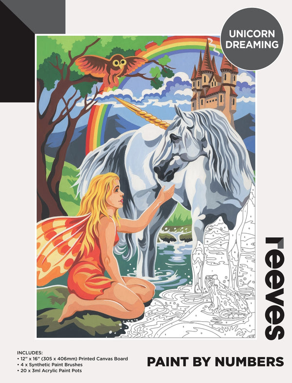 Reeves Paint By Numbers 12x16inch Unicorn