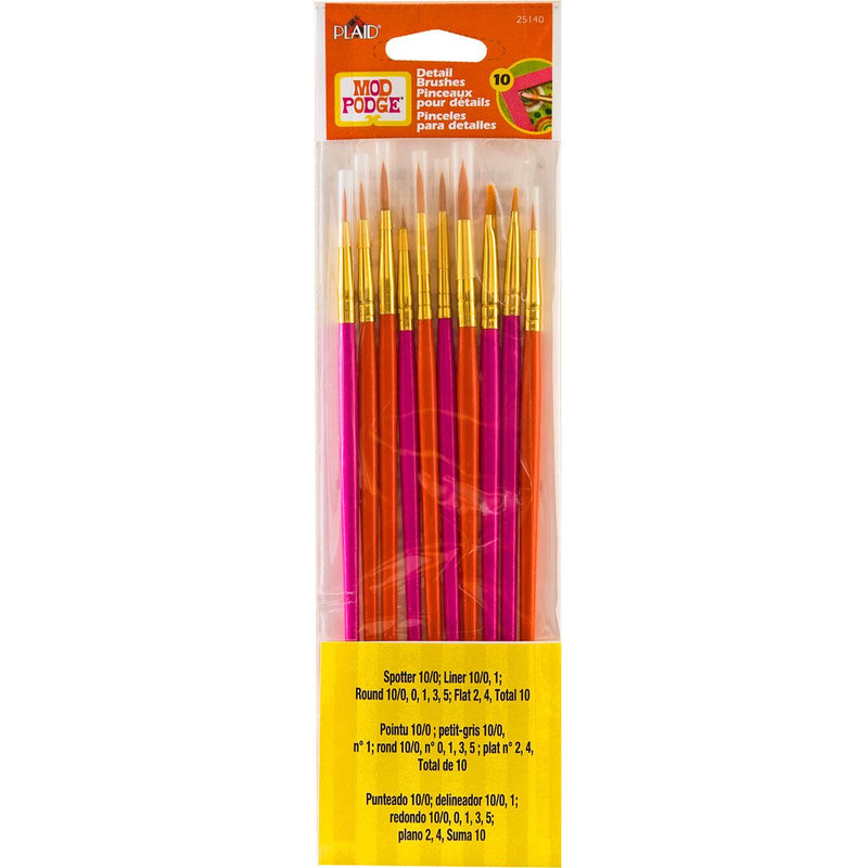 Mod Podge Detail Brush Set Of 10