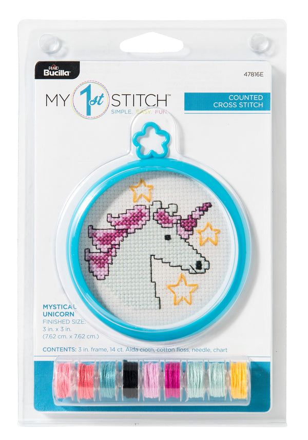 bucilla my first cross stitch kit - mystical unicorn