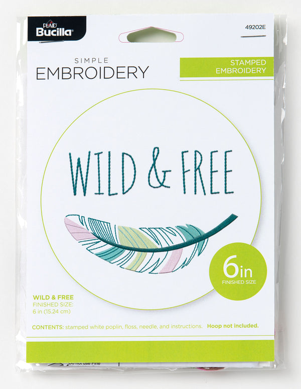 bucilla stamped embroidery kit wild and free