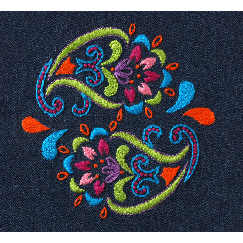 bucilla stamped embroidery kit bohemian paisley