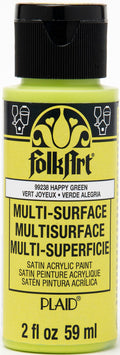 Folk Art Multi-Surface Acrylic Craft Paint 2oz/59ml#Colour_HAPPY GREEN