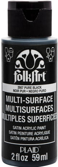 Folk Art Multi-Surface Acrylic Craft Paint 2oz/59ml#Colour_PURE BLACK