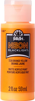 Folk Art Acrylic Paint Neon Blacklight 2oz/59ml#Colour_ORANGE-YELLOW