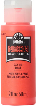 Folk Art Acrylic Paint Neon Blacklight 2oz/59ml#Colour_RED