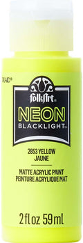 Folk Art Acrylic Paint Neon Blacklight 2oz/59ml#Colour_YELLOW
