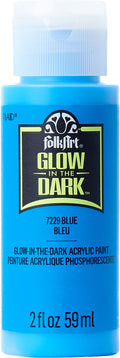 Folk Art Acrylic Glow In The Dark Craft Paint 2oz/59ml#Colour_BLUE