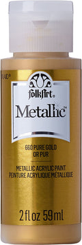 Folk Art Acrylic Metallic Craft Paint 2oz/59ml#Colour_PURE GOLD