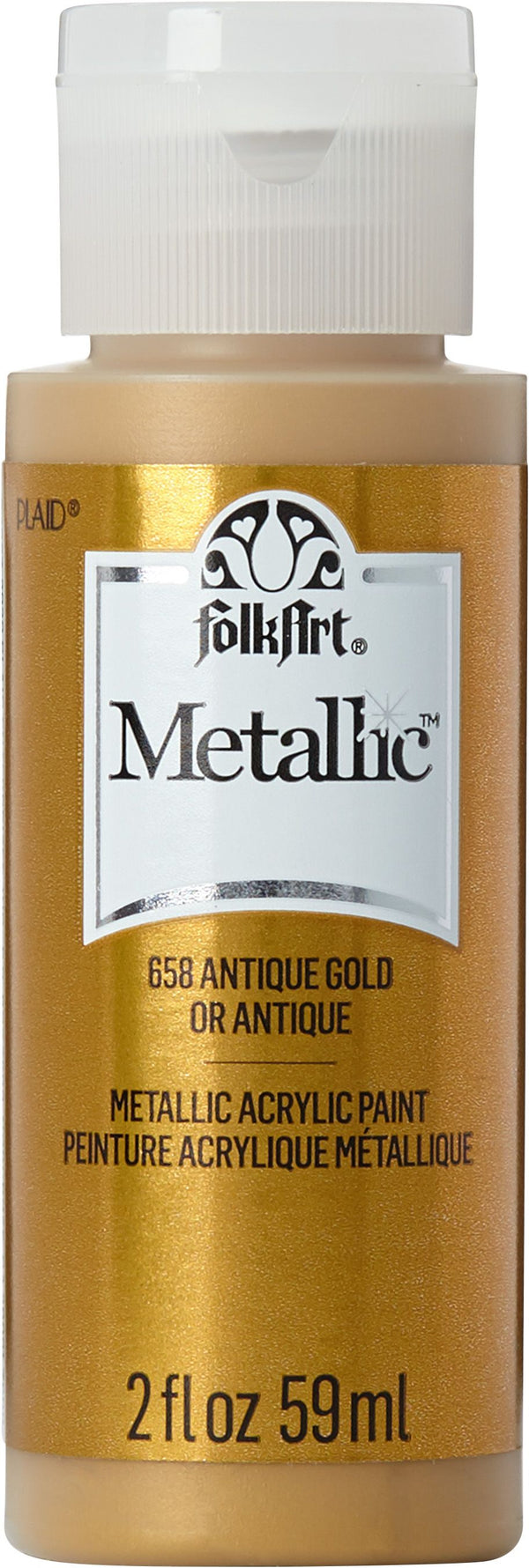 Folk Art Acrylic Metallic Craft Paint 2oz/59ml#Colour_ANTIQUE GOLD
