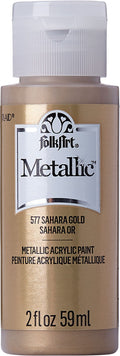 Folk Art Acrylic Metallic Craft Paint 2oz/59ml#Colour_SAHARA GOLD
