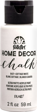 Folk Art Home Decor Chalk Acrylic Paint 2oz/59ml#Colour_COTTAGE WHITE