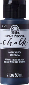 Folk Art Home Decor Chalk Acrylic Craft Paint 2oz/59ml#Colour_RICH BLACK