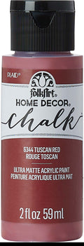 Folk Art Home Decor Chalk Acrylic Paint 2oz/59ml#Colour_TUSCAN RED