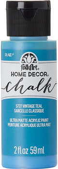 Folk Art Home Decor Chalk Acrylic Paint 2oz/59ml#Colour_VINTAGE TEAL