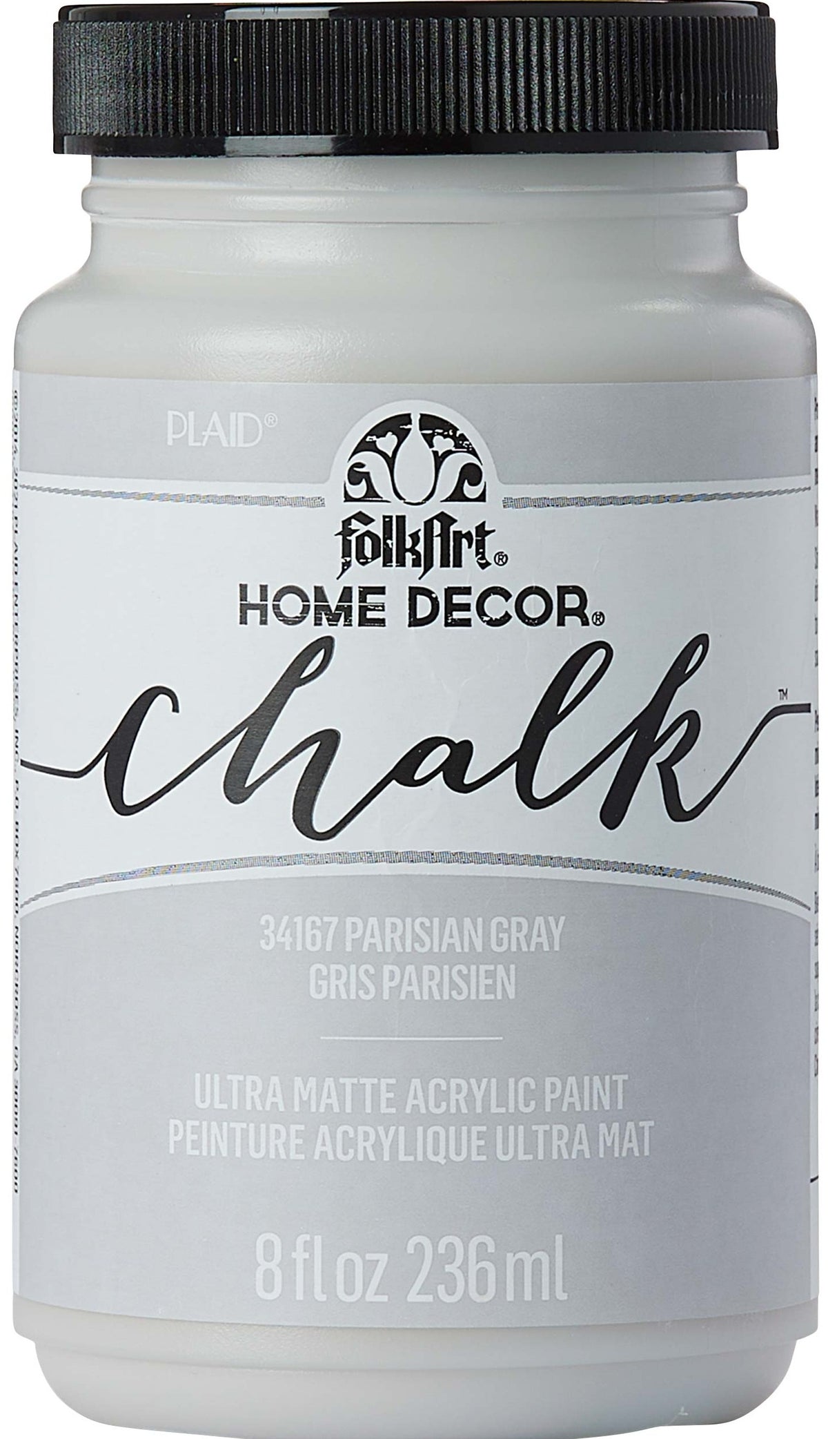 FolkArt Home Decor Chalk Paint 8 oz- Rich Black