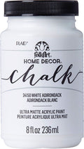 Folk Art Home Decor Chalk Acrylic Craft Paint 8oz/236ml#Colour_WHITE ADIRONDACK