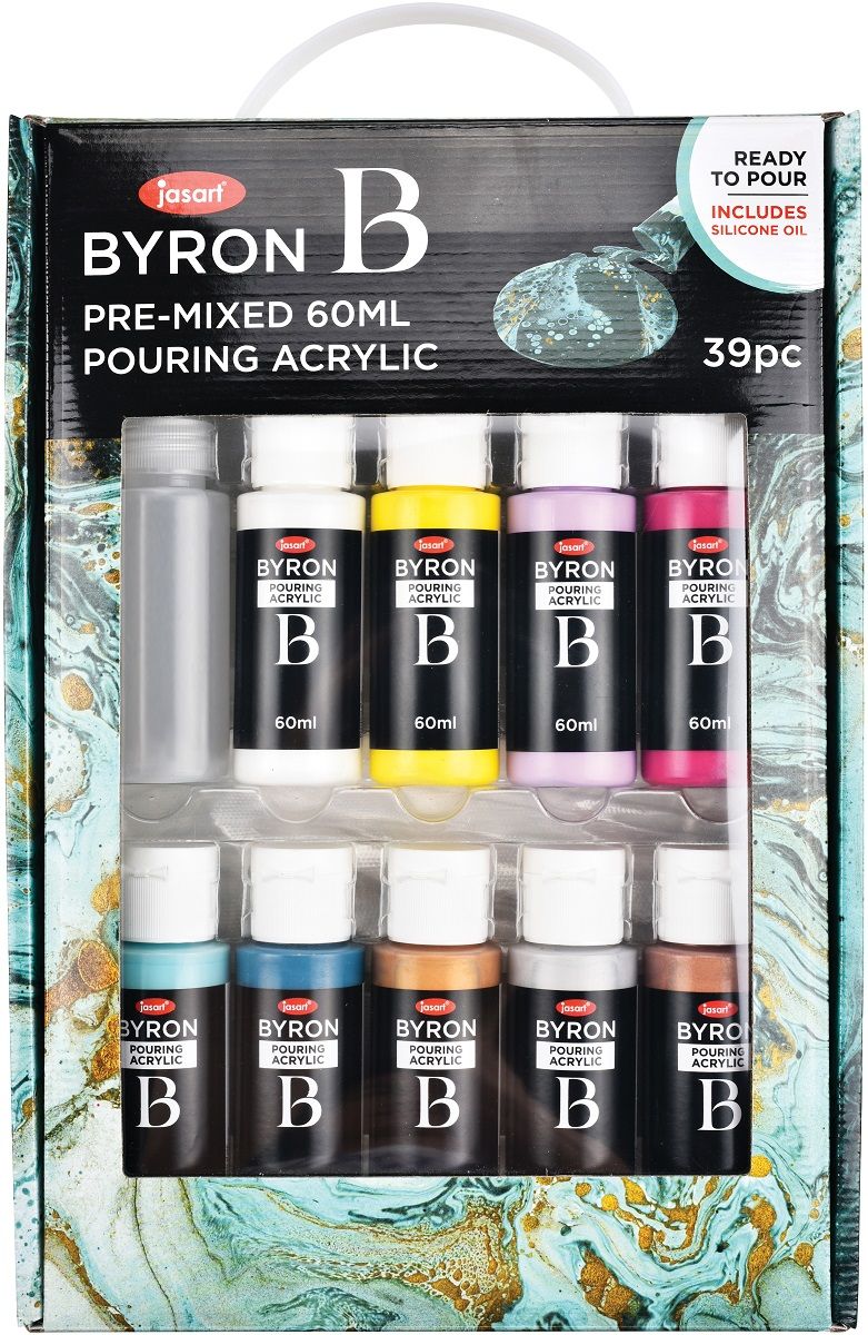 Jasart Byron Acrylic Pour Paint Silicone Set Of 10